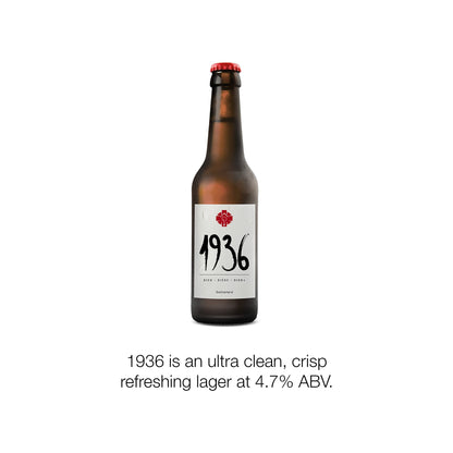 1936 Bière Premium Lager from the Heart of the Swiss Alps Gift Set 4.7%, 6 x 330ml
