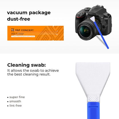 - K&F Concept 24mm Full Frame Sensor Cleaning Swab*10  | 20ml Sensor Cleaner -