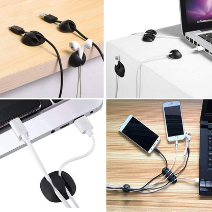 - URAQT Cable Clips Holders 20 Pcs Cable Tidy Clips Management - Desktop Cord Holder -
