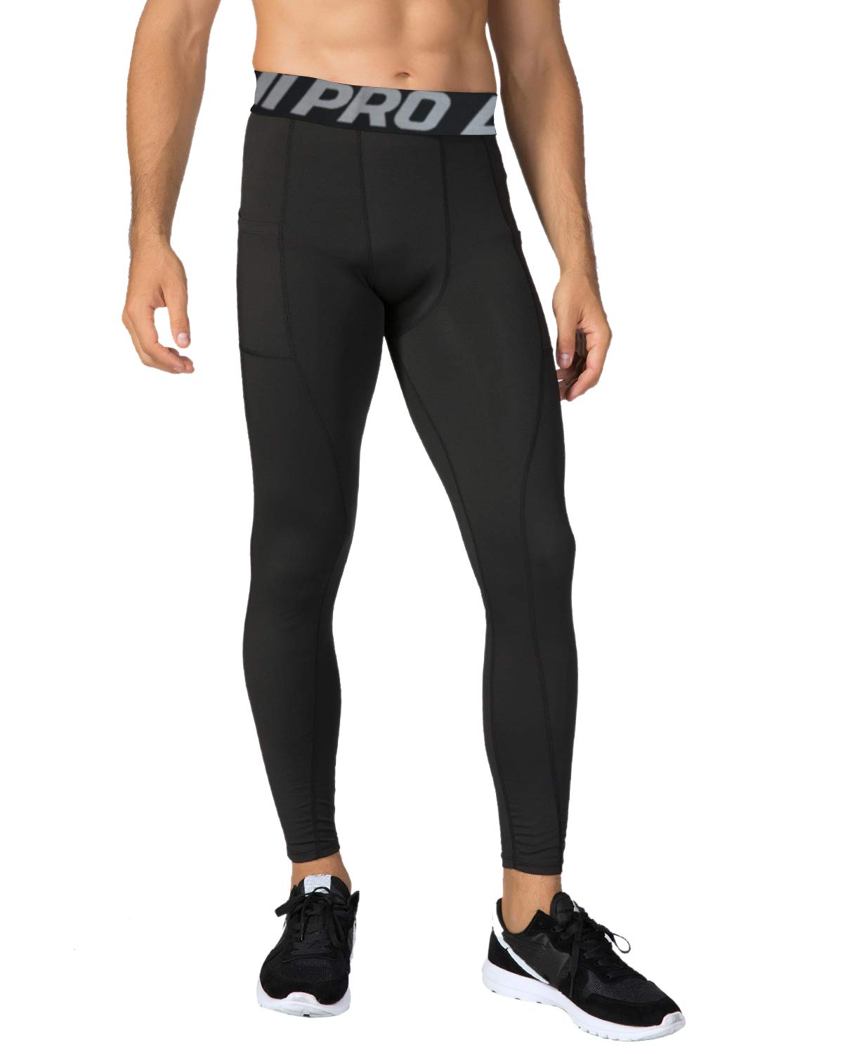 - LNJLVI Men's Compression Leggings | Base Layer Running Tights | Sport Fitness Pants -