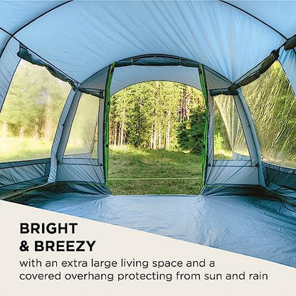 Coleman Tent Vail 4 | Family tent for 4 persons | large 4 man camping tent with 2 extra-large sleeping compartments and vestibule | quick to set up | waterproof HH 4,000 mm