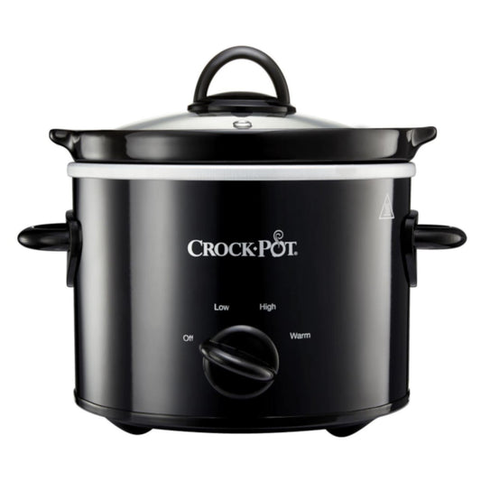Crock-Pot Slow Cooker | Removable Easy-Clean Ceramic Bowl | 1.8 L Small Slow Cooker (Serves 1-2 People) | Energy Efficient | Black [CSC080]