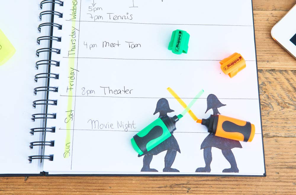 - Edding 7 mini highlighter | neon colours | 5 highlighter pens -