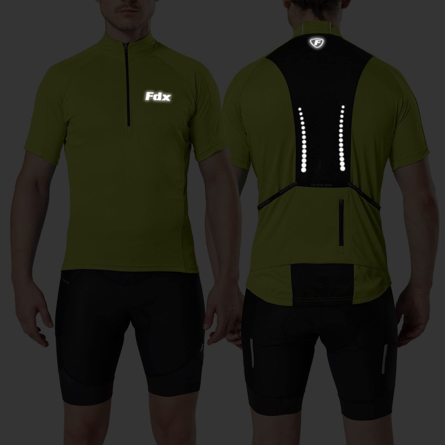 - FDX Men’s Cycling Jersey | Half Zipped | Half Sleeves -