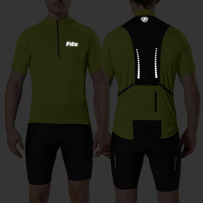 - FDX Men’s Cycling Jersey | Half Zipped | Half Sleeves -