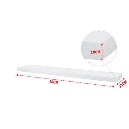 - eSituro Floating Shelves | Set of 4 Large White Wall Shelves -