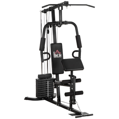 - HOMCOM Multi Gym with Weights | Multifunction Home Gym Machine | 45kg Weight Stack -