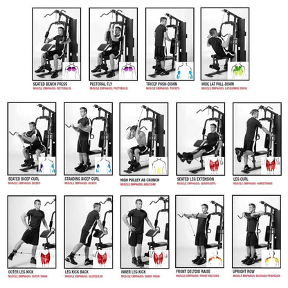 - Marcy Eclipse HG3000 Compact Home Gym with Weight Stack | 68 kg -