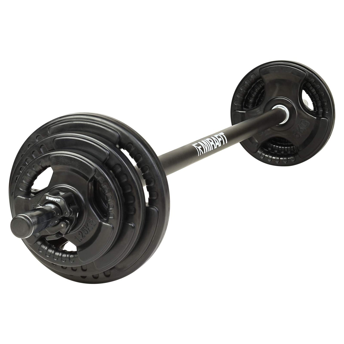 - Mirafit Black 20kg Studio Pump Set | For Aerobic Weights Exercise -