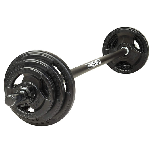 - Mirafit Black 20kg Studio Pump Set | For Aerobic Weights Exercise -
