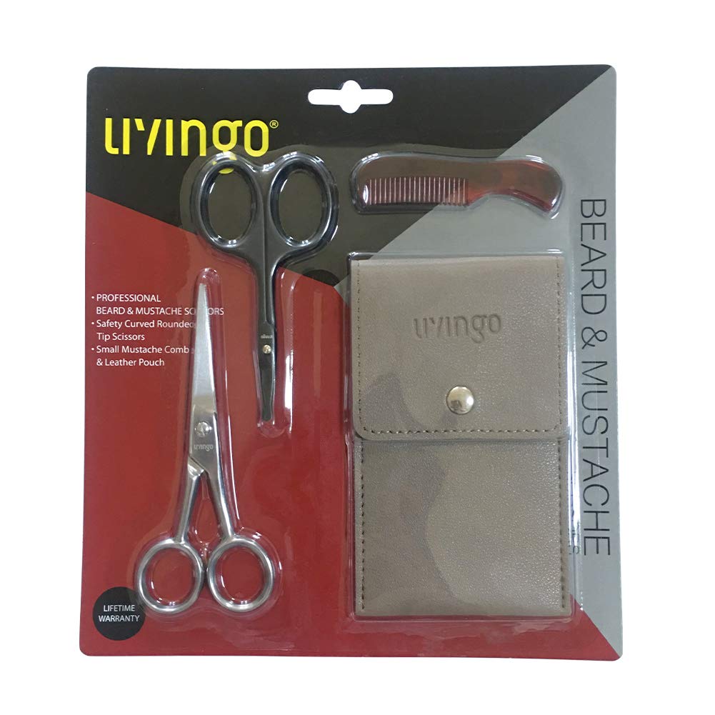 - LIVINGO Beard & Mustache Scissors for Men | Professional -