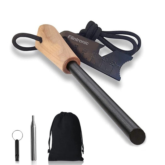 - Flintronic Survival Fire Steel | Flint Striker Steel Fire Starter Kit -