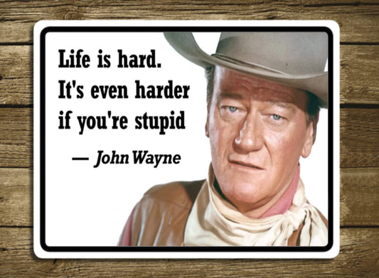 - Tin Sign | Man Cave Bar Pub Shed Novelty Gift | Wall Décor Sign | Cowboy John Wayne -