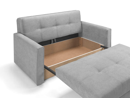 - Honeypot Sofabed \ Viva 2 Seater Sofabed with Storage | Grey Fabric Couch with Pull Out Double Sofabed | Setup Included -