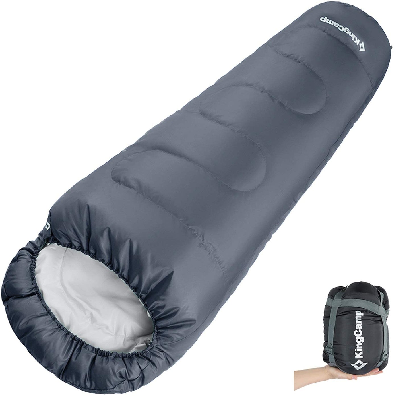- KingCamp Kids Sleeping Bag | 3-4 Seasons Compact Warm Soft Portable Double Layer -