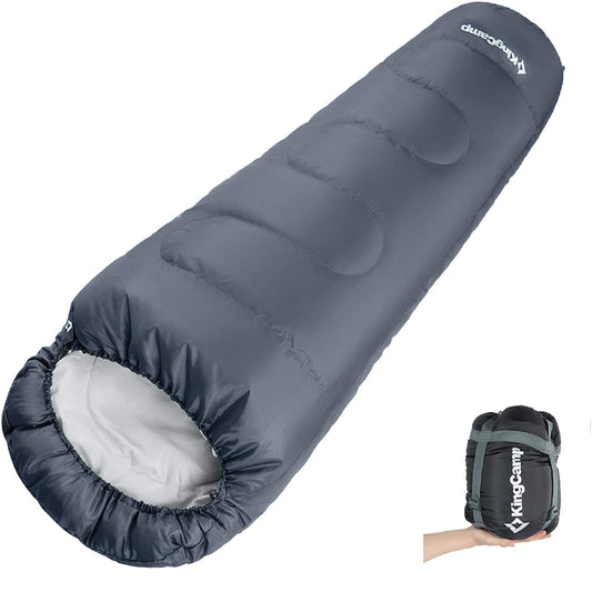 - KingCamp Kids Sleeping Bag | 3-4 Seasons Compact Warm Soft Portable Double Layer -