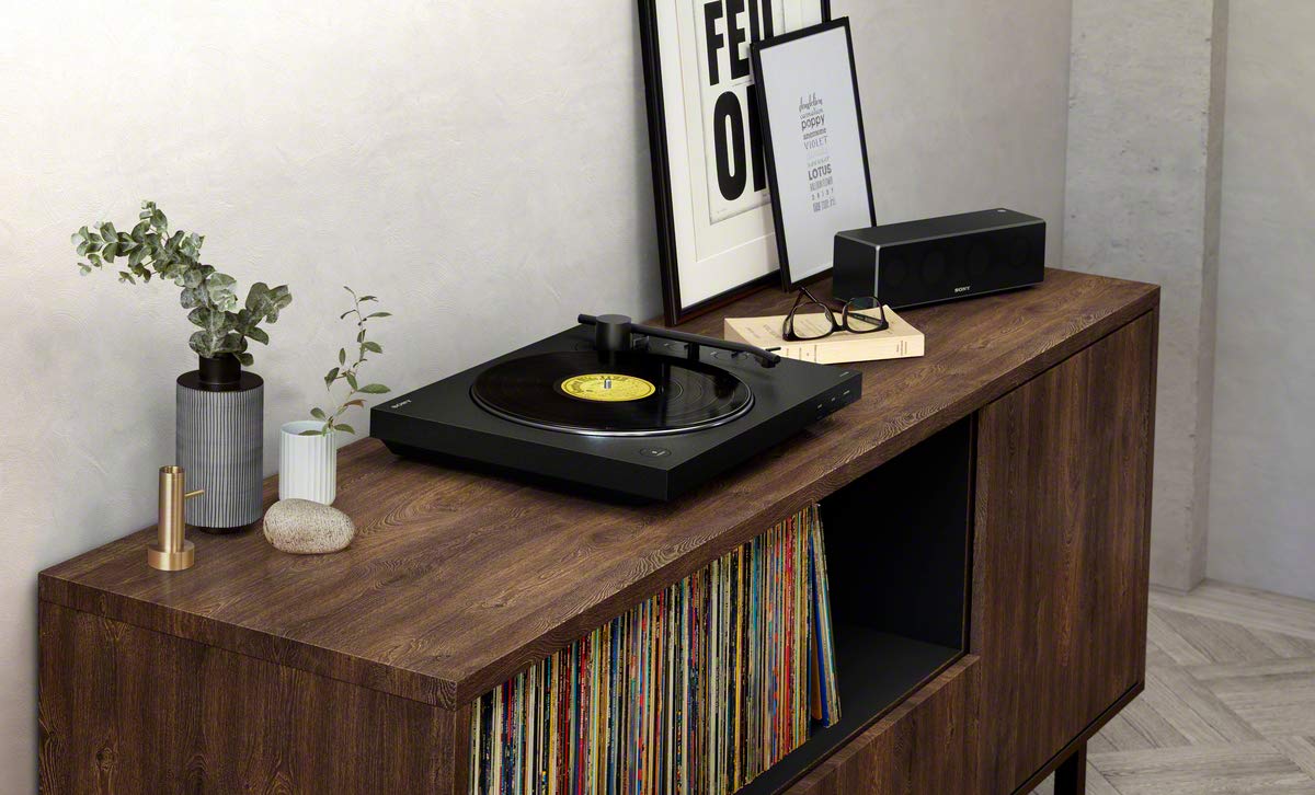 - Sony PS-LX310BT Bluetooth Turntable with built-in Phono Pre-Amp | 2 speeds and 3 gain modes | Black -
