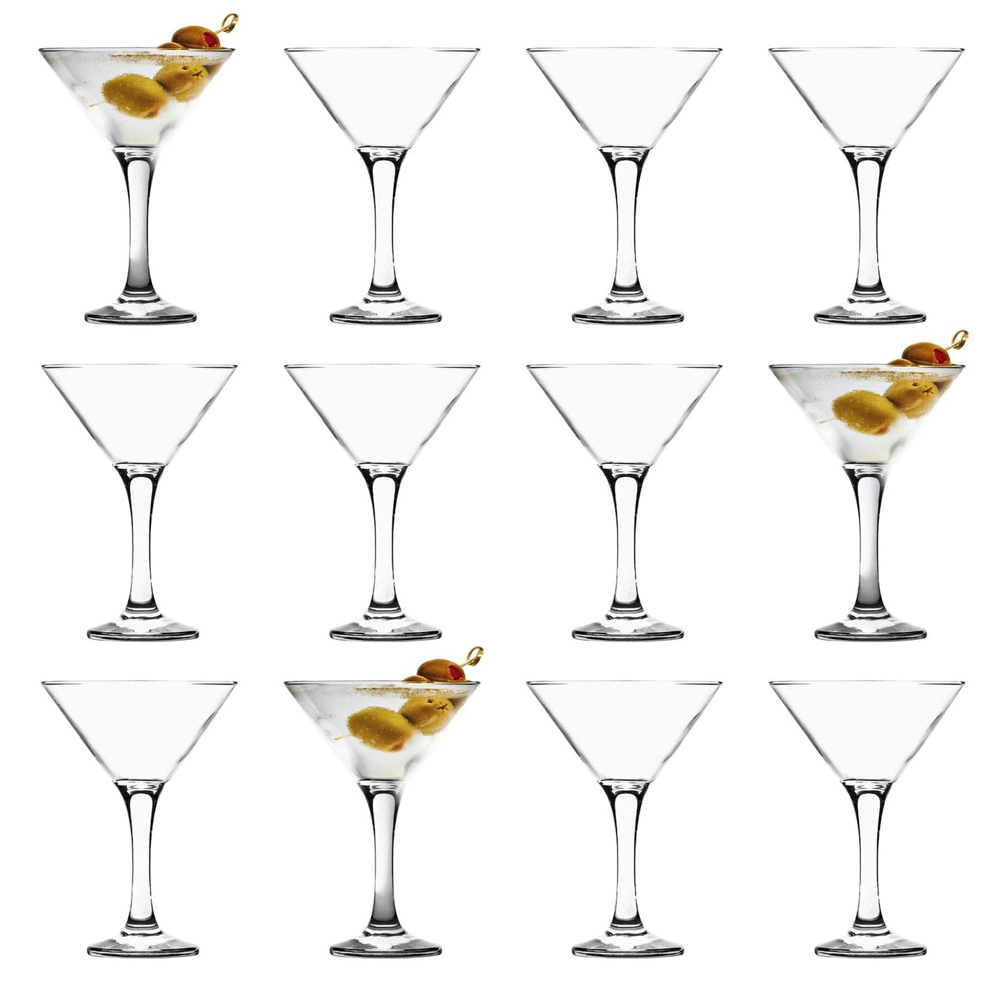 - LAV 12x Clear 175ml Misket Martini Glasses - Espresso Margarita Champagne Cocktail Gin -