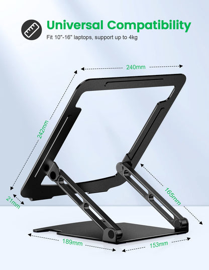 - Glangeh Laptop Stand | Aluminum Sturdy, Laptop Riser For Desk | Adjustable Heights/Angles -