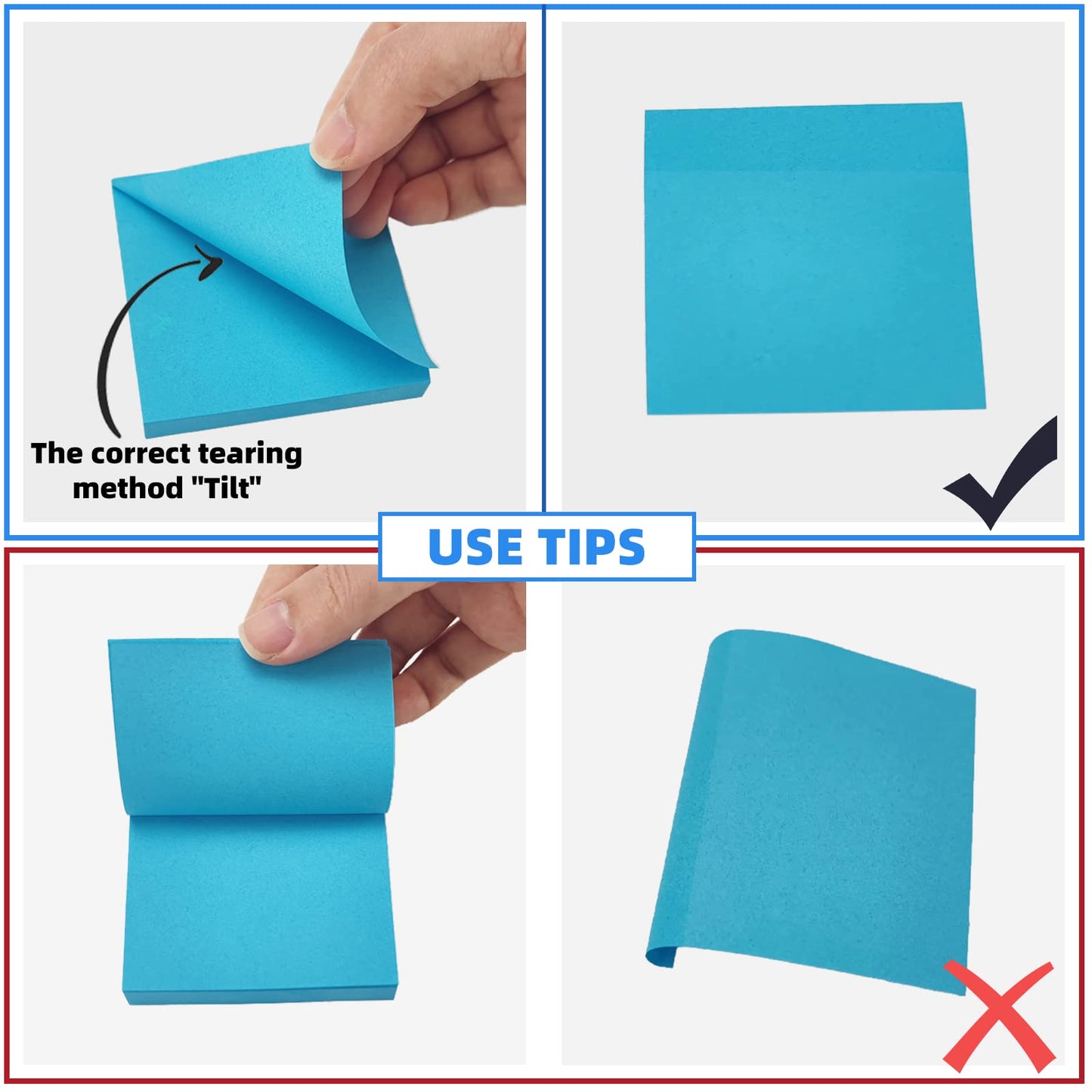 - OWLKELA 800pcs Coloured Sticky Notes |75 x 75mm | 8 Pads of 100 Sheets Self-Stick -