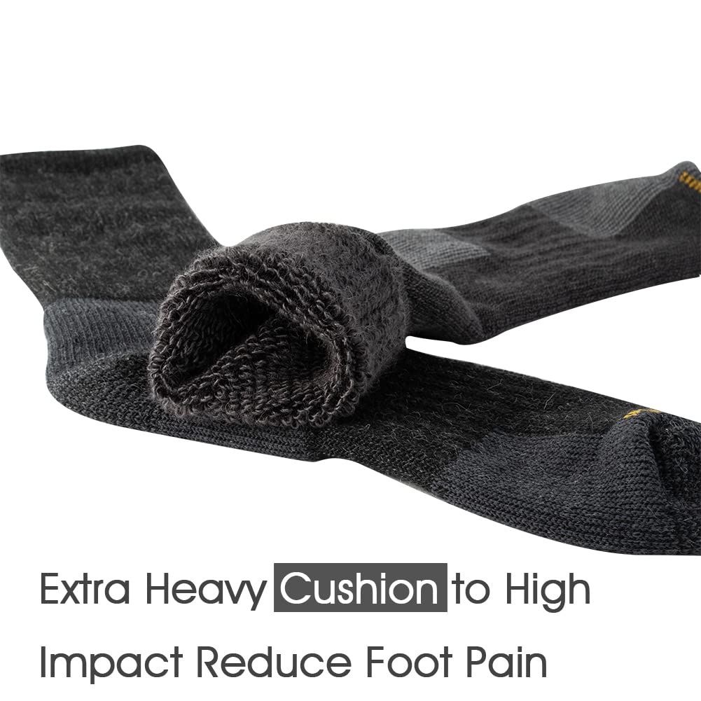 - KAVANYISO Merino Wool Socks For Men | Hiking Thermal Winter Crew Socks -
