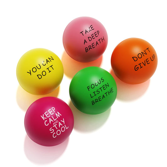 - Lumarice Stress Balls For Kids and Adults - Stress Relief Balls with Motivational Quotes -