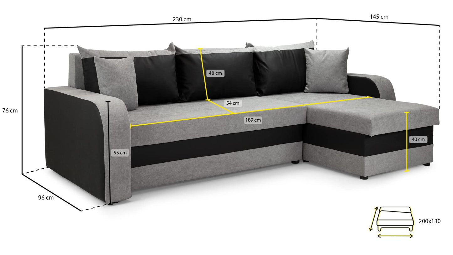 - Honeypot Sofabed | Kris Universal Corner Sofa Bed with Storage -