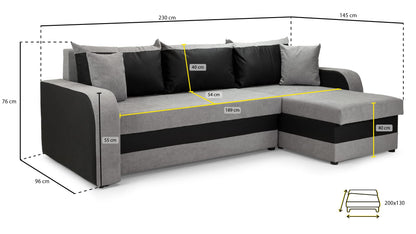 - Honeypot Sofabed | Kris Universal Corner Sofa Bed with Storage -