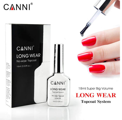 CANNI Gel Polish Kit 60pcs/set of 7.3ml Manicure Nail Art Salon UV Gel 18ml Peel Off Base Coat Long Wear Nowipe Topcoat