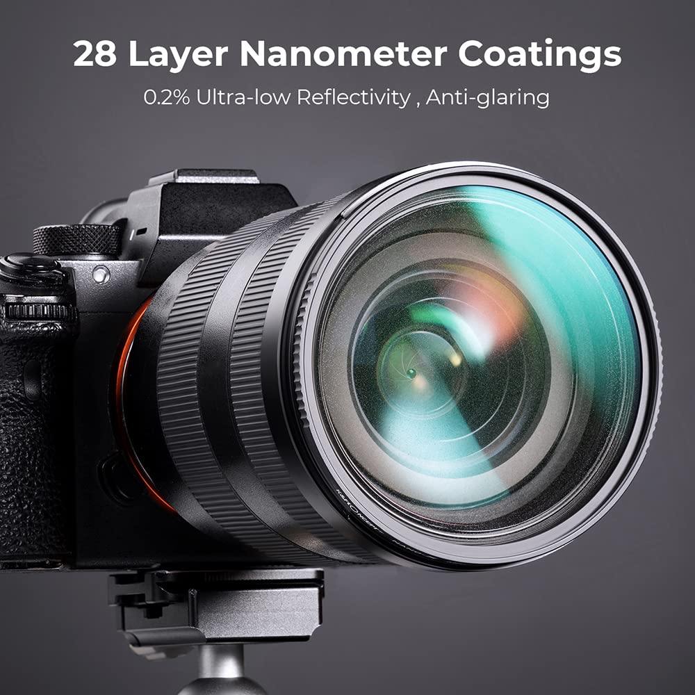- K&F Concept 58mm 1/4 Black Diffusion Filters with Alloy Cap | Black-mist Soft Glow Cine Effect Lens Filter Waterproof -