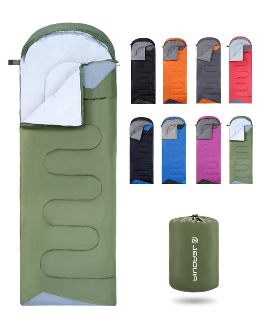 - JEAOUIA Sleeping Bags for Adults  | Cold Weather Winter Compact Backpack Sleeping Bag | Carry Bag -