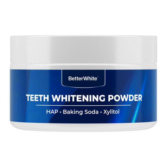 BetterWhite Teeth Whitening Powder - Dentist-Approved & Enamel-Safe | 6 Month Supply | Tea, Coffee, Wine & Smoking Stain Remover | Non-Sensitive Formula | Peroxide-Free | HAP, Baking Soda & Xylitol