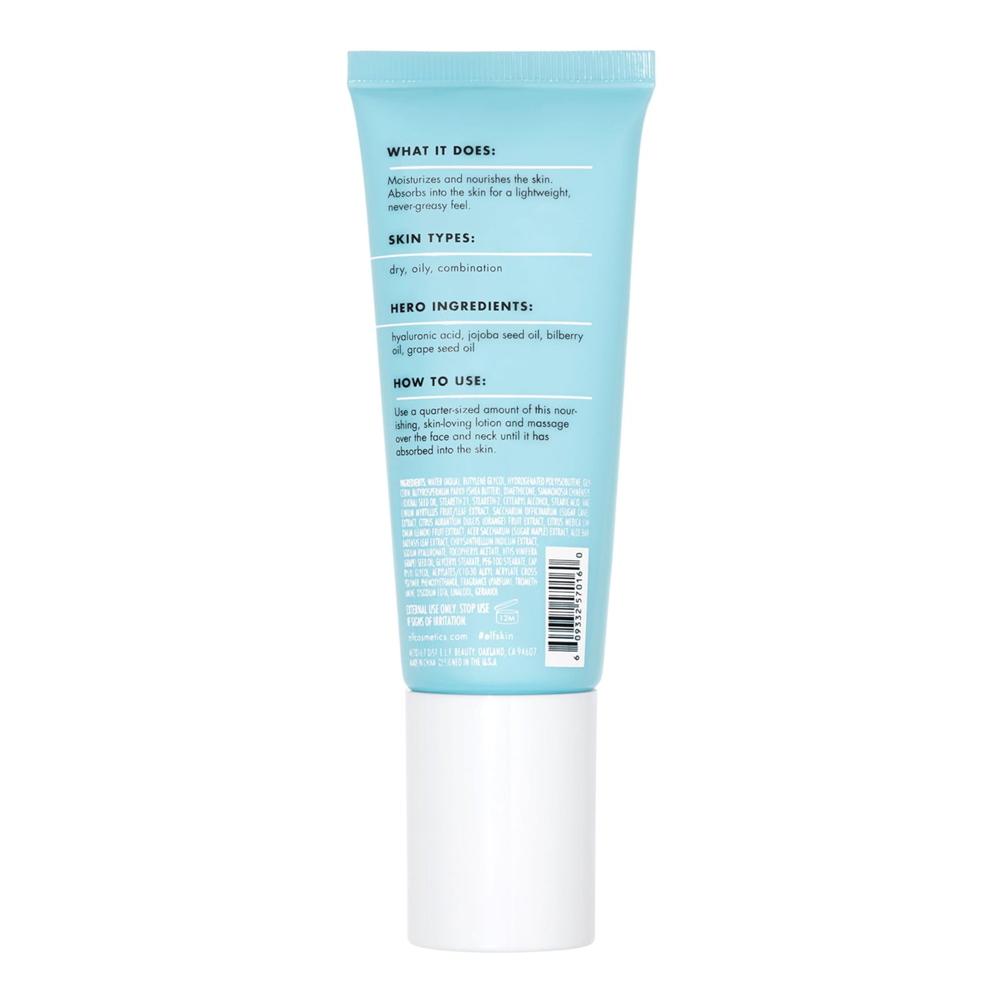 - e.l.f. Daily Hydration Moisturiser | Ultra Hydrating Formula | Infused with Aloe, Jojoba Oil & Shea Butter -