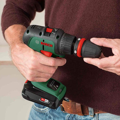 Bosch Cordless Combi Drill AdvancedImpact 18 (2x Batteries, 18 Volt System, in Carrying Case)