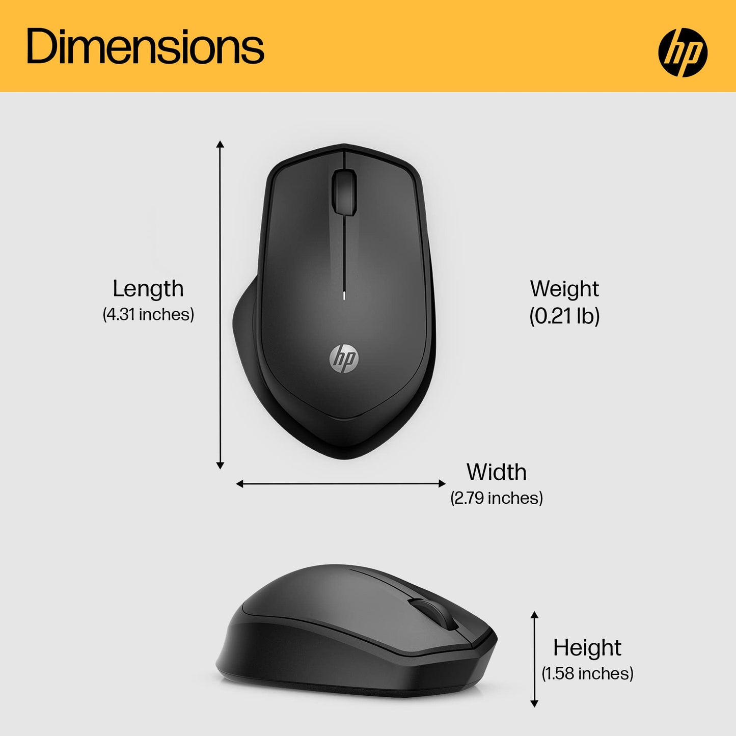 - HP 280 Silent PC Wireless Mouse | HP Blue Optical Technology -
