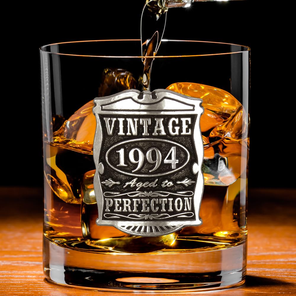 - English Pewter Company Vintage | Birthday or Anniversary Whisky Glass Tumbler | Unique Personalised Whiskey Gift For Men -