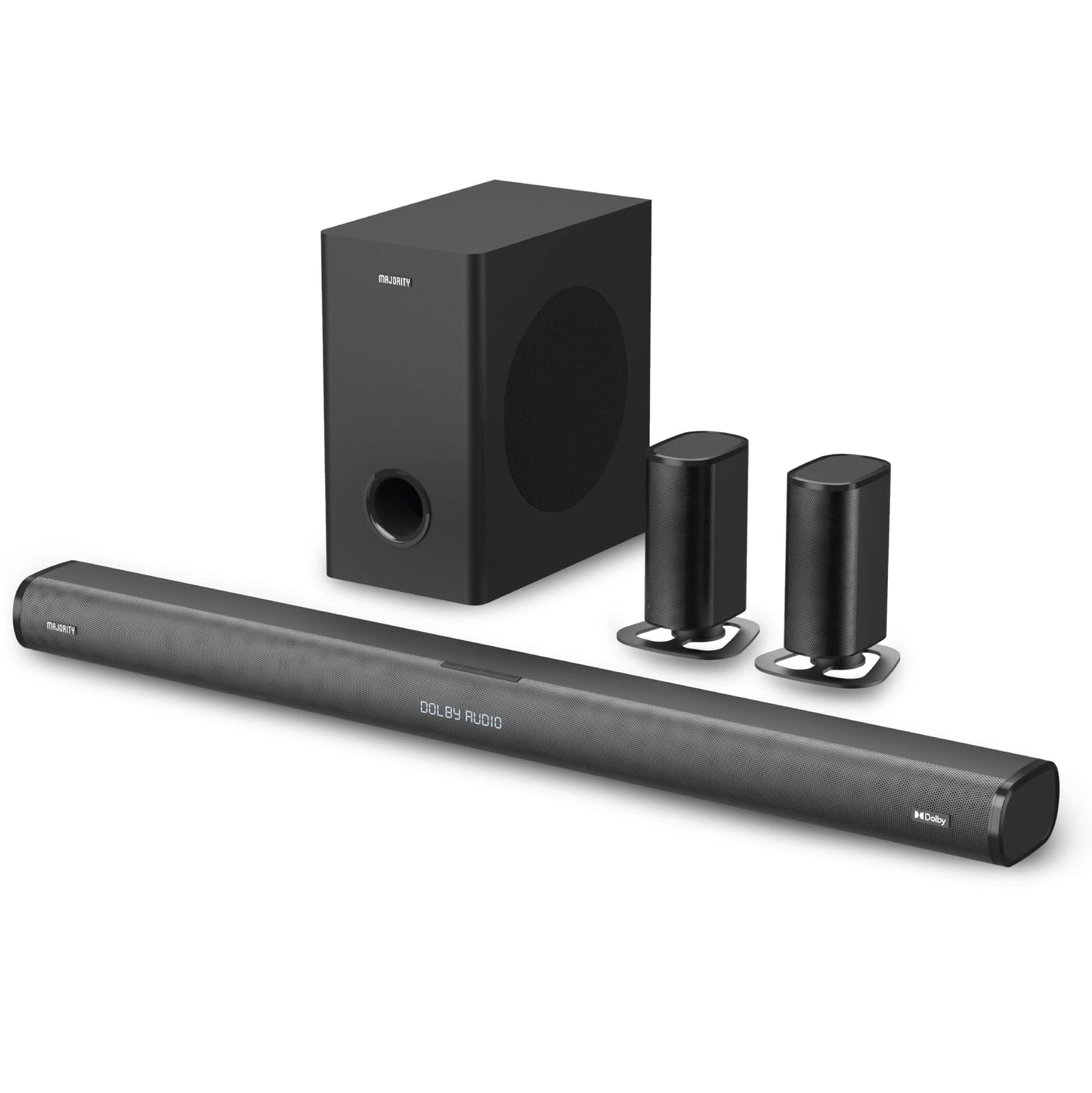 - MAJORITY Everest | Bluetooth 5.1 Surround Sound System | 3D Dolby Audio Soundbar -
