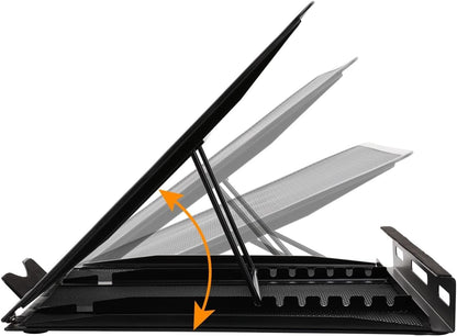 Amazon Basics Ventilated Adjustable Ergonomic Laptop Stand, 33 x 28.7 x 18.5 cm, Black