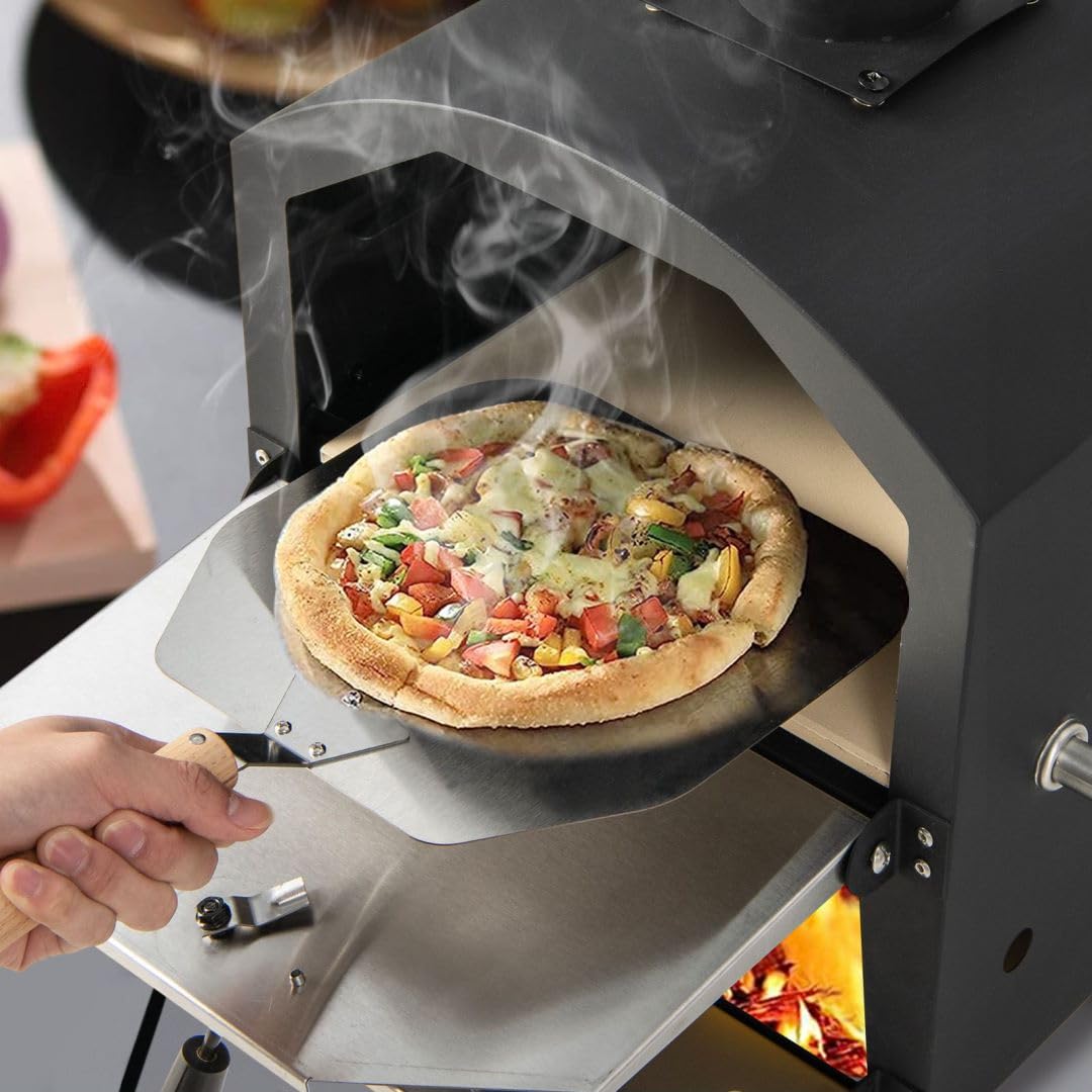 - TANGZON Outdoor Pizza Oven | 2 Tier Wood-fired Pizza Maker | Waterproof Cover -