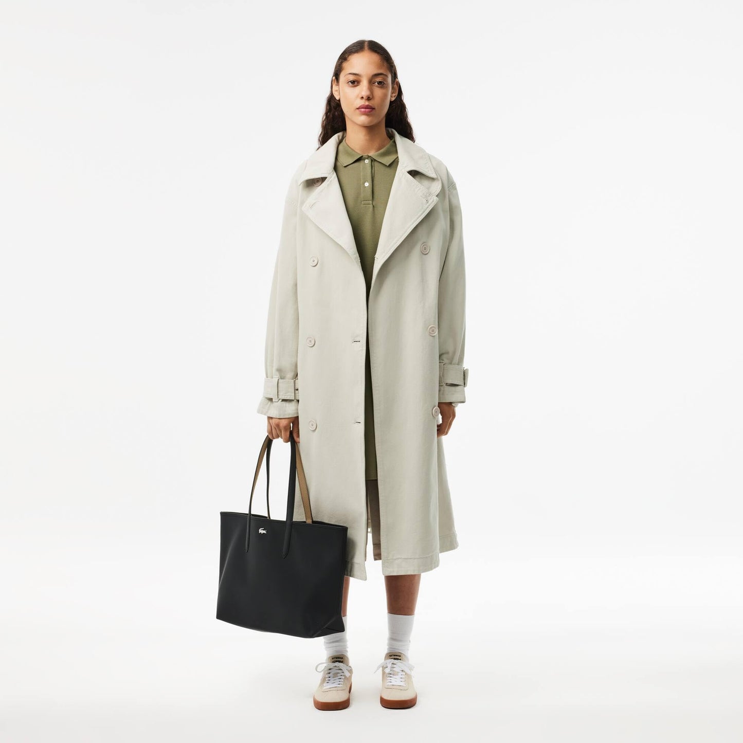- Lacoste Women's Reversible Tote Bag | Anna Black Warm Sand -