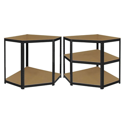 - EAZILIFE 5 Tier Boltless Shelving Storage Kit | Consists of 1 x 5 Tier Corner Shelving Rack 2 x 900mm Straight 5 Tier Shelf Units -
