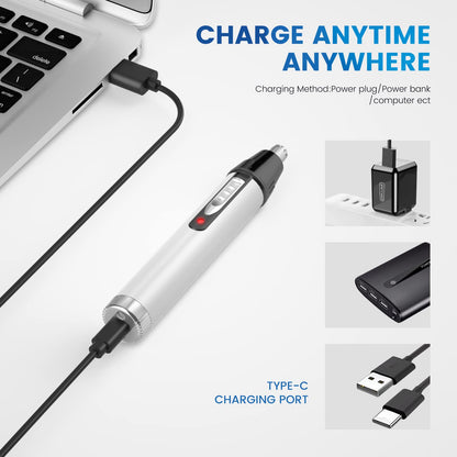 - Ear Nose Hair Trimmer for Men | Professional USB Rechargeable Painless Electric Nose Hair Trimmer -