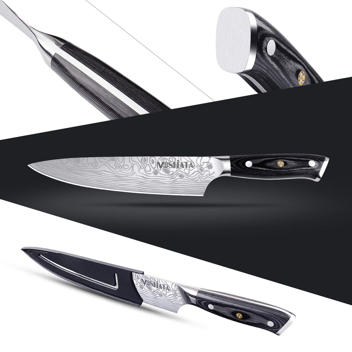 - MOSFiATA Ultra Sharp Kitchen Chef Knife 8 inch | Premier High Carbon German -