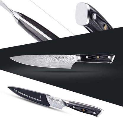 - MOSFiATA Ultra Sharp Kitchen Chef Knife 8 inch | Premier High Carbon German -