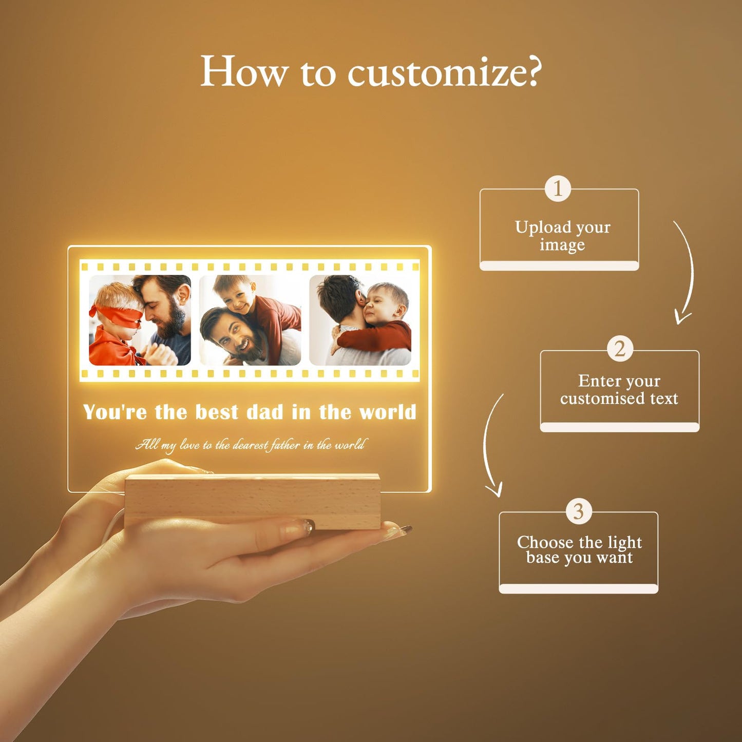 - Personalised Night Light with Photo -