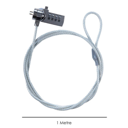 - TRIXES Combination Coded Laptop Lock | Keyless- Cut -Resistant Cable | 1m length | Security Cable Lock -