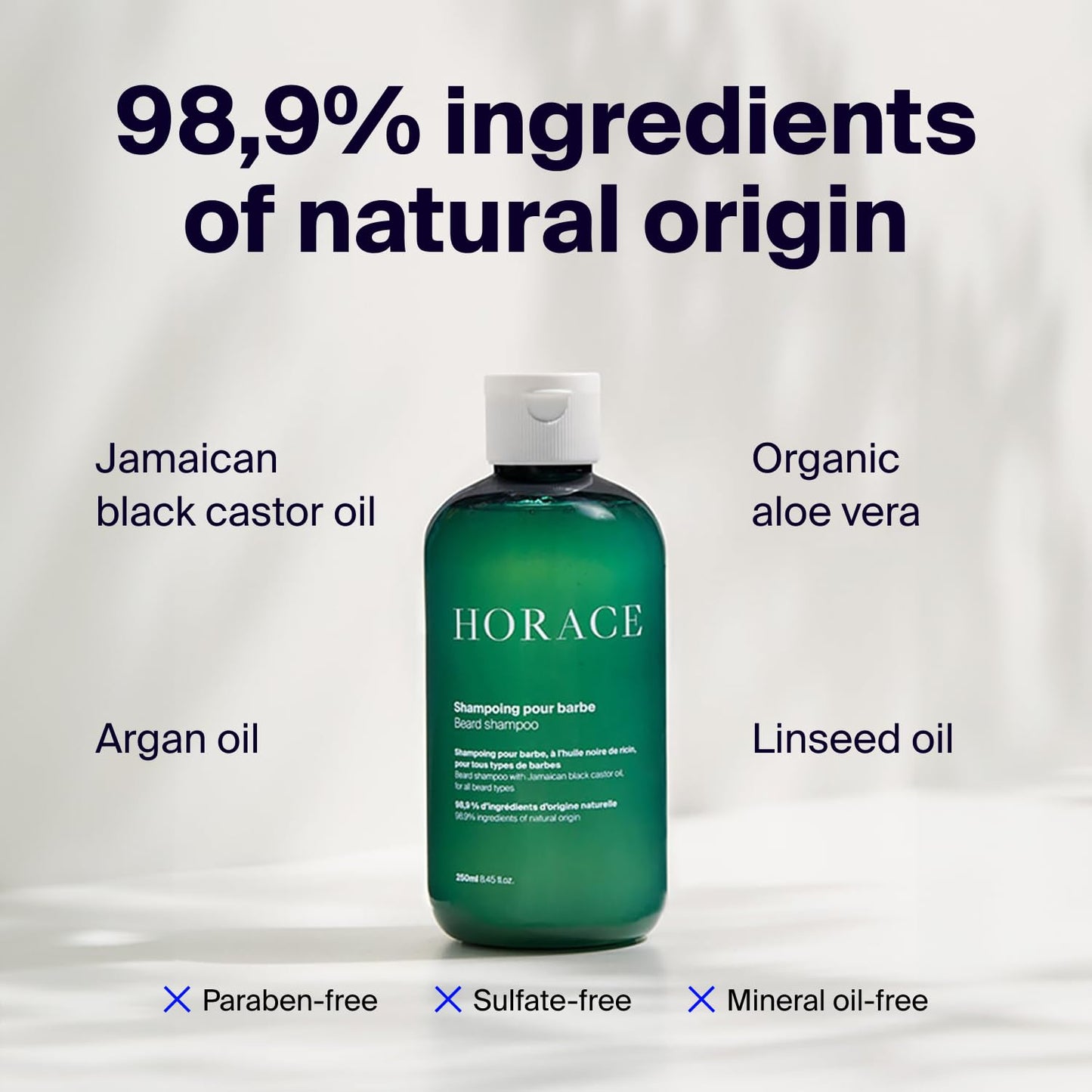 - HORACE Beard Shampoo for Men | Sulphate-free Wash with Castor Oil | Gentle Beard Care for All Skin Types -