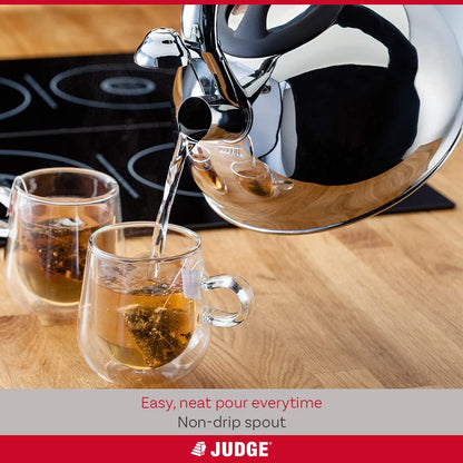 - Judge Large Stovetop Whistling Kettle | 3L | For Gas Stove or Induction Hob -