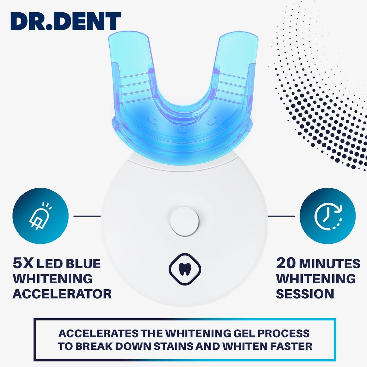 - DRDENT Professional LED Teeth Whitening Kit | Sensitivity Free Formula | 8 Teeth Whitening Gel Pods 33.6ml -