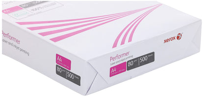- Xerox Performer Multifunction Paper, 80gsm, A4, 1 Carton, 5 Reams, 2500 Sheets, 5 Reams per Carton